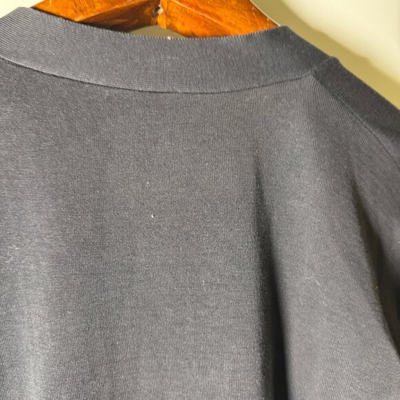 Malo Cardigan Button Down & Short Sleeve Sweater Twin Set Black 100% Cotton Sz M - Picture 4 of 14